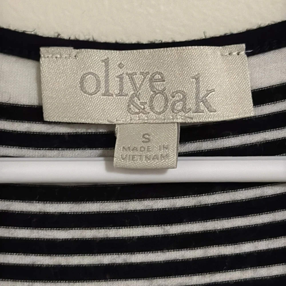 OLIVE & OAK Black and White Striped Tank Sundress Size S - Picture 2 of 7